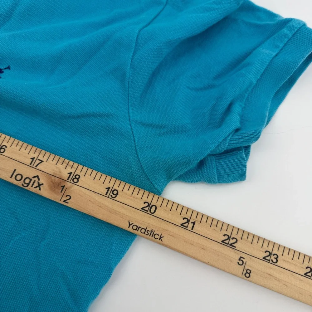 Polo Ralph Lauren Polo Shirt Mens M Turquoise Blue Custom‎ Fit Short Sleeve Pony